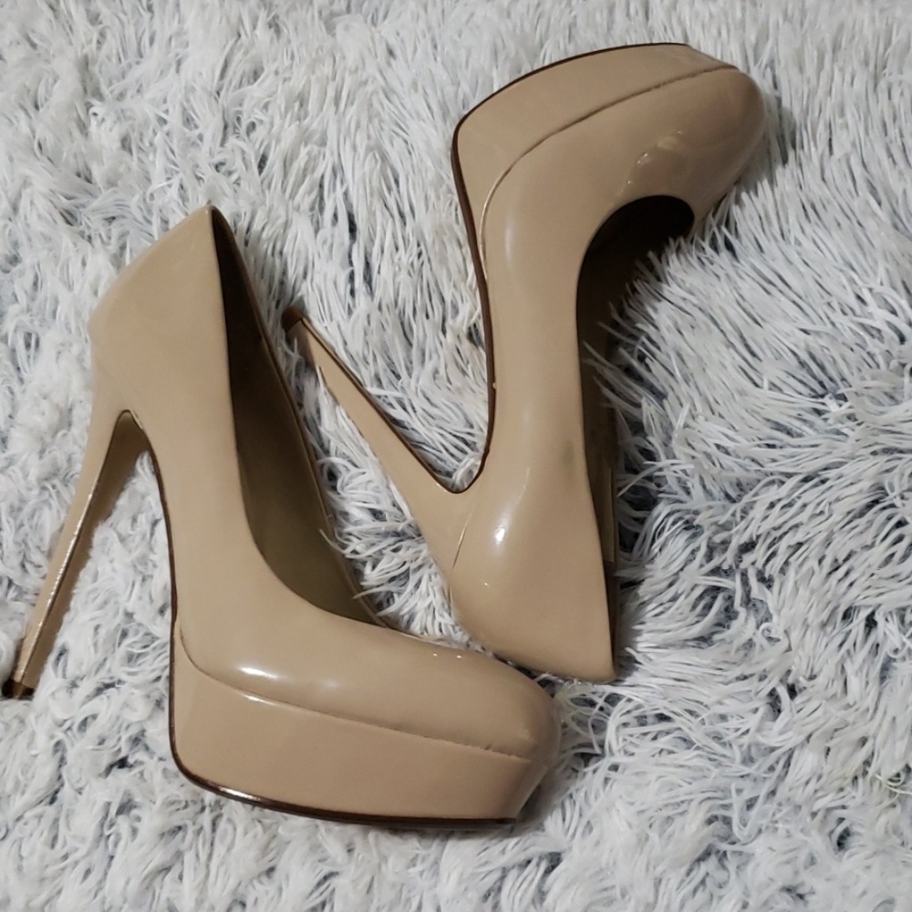 ALDO WOMEN'S BEIGE PLATFORM HIGH HEELS SIZE 6 - Picture 1 of 8